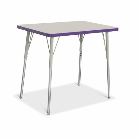JONTI-CRAFT Berries Rectangle Activity Table, 24 in. x 36 in., A-height, Freckled Gray/Purple/Gray 6478JCA004